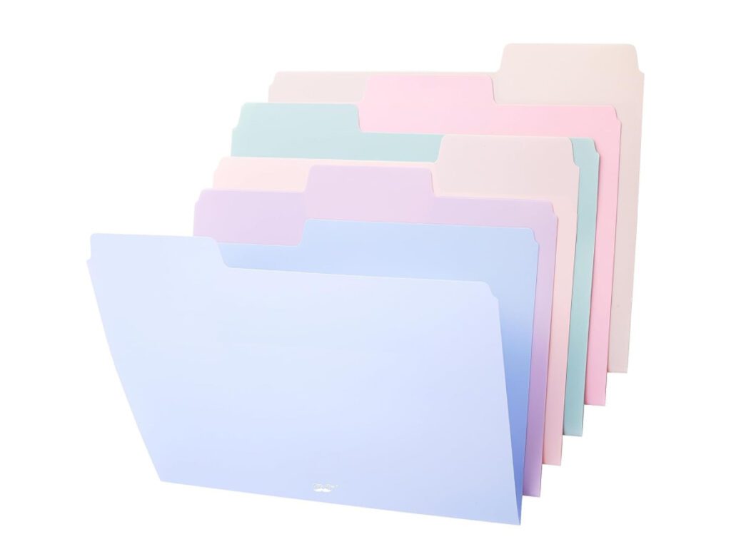 pastel folders