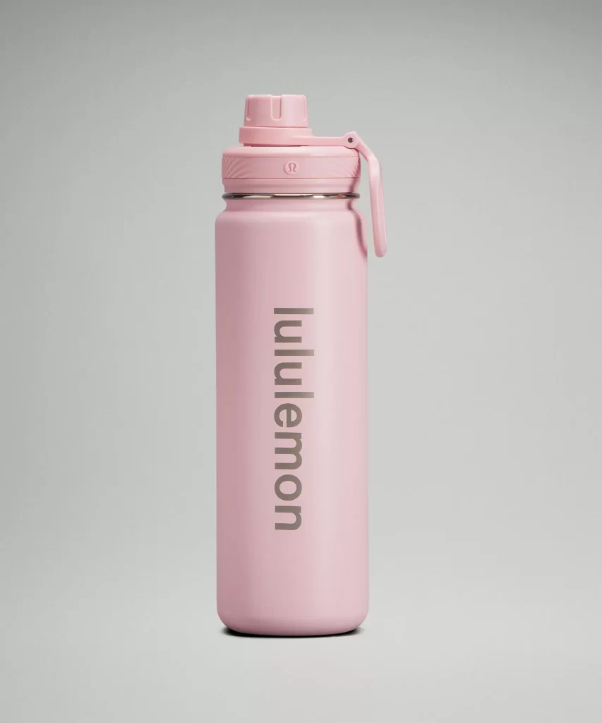 pink water bottle